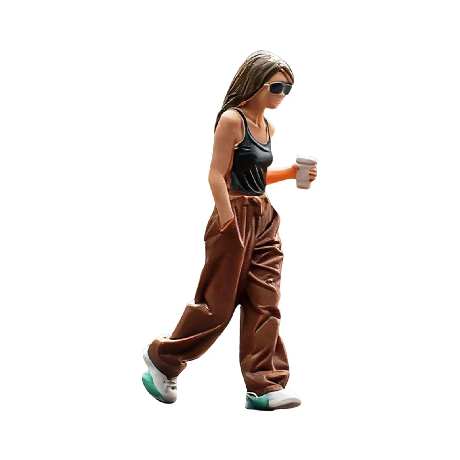 Figura de niña en miniatura, kit modelo resina para diorama