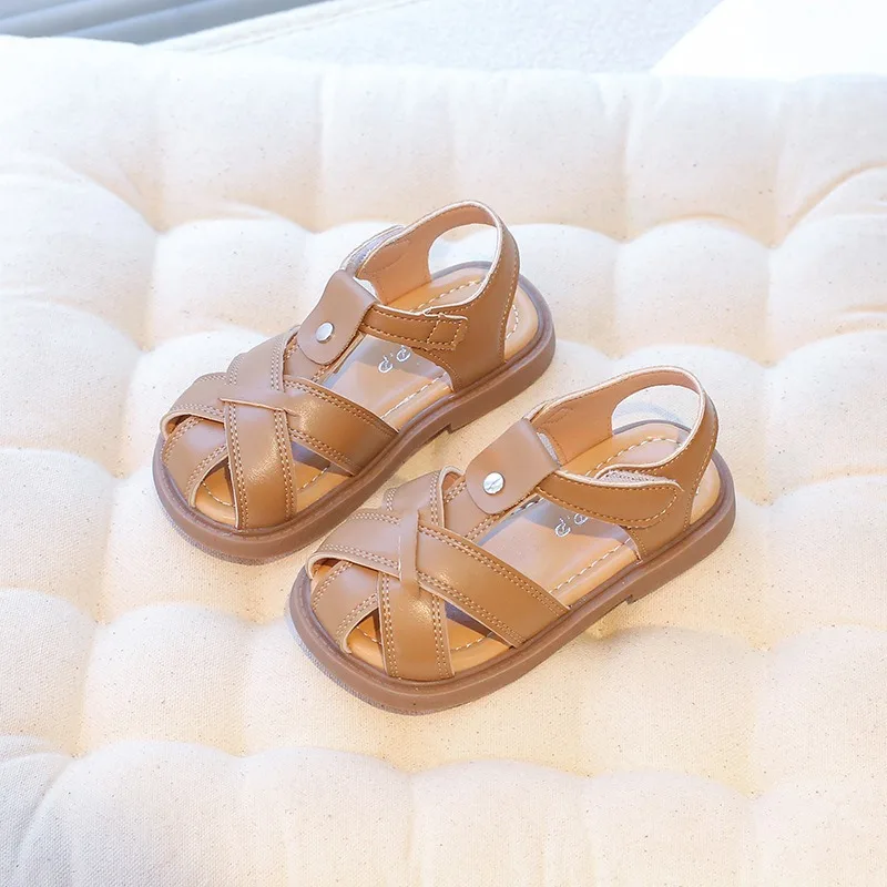Sandalias niña estilo romano tejidas antideslizantes de suela blanda - imagen 4