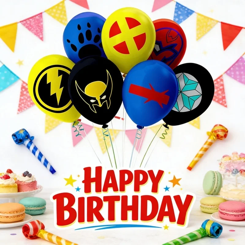 Globos X-Men 97 de látex para fiesta infantil y lluvia de regalos