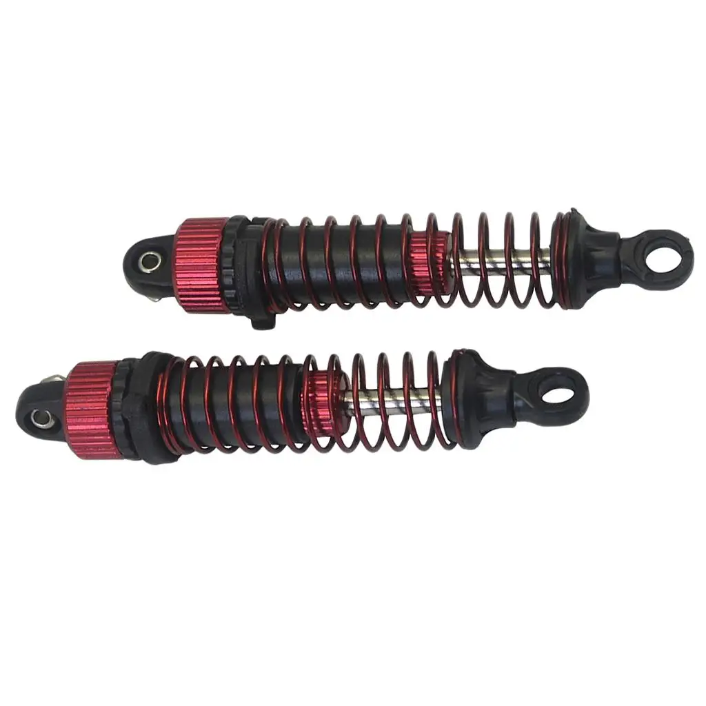 Amortiguador RC metálico instalado en chasis
