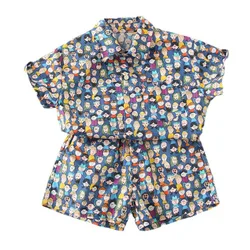 Chándal verano para bebé: camiseta con dibujos y pants cortos de algodón