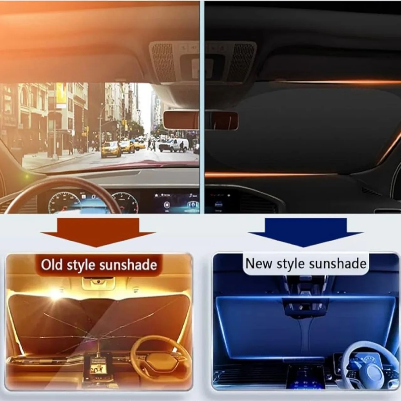 Protector solar para parabrisas del coche con bolsa y pantalla retráctil - imagen 4