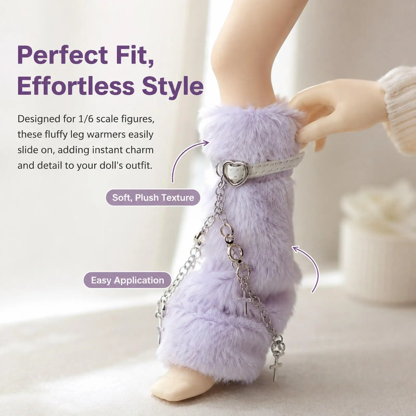 Calcetines cortos para botas de muñeca, calentadores tobillo - imagen 4