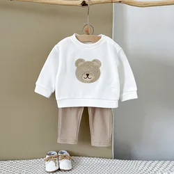 Conjunto bebé manga larga y pantalón largo estilo coreano