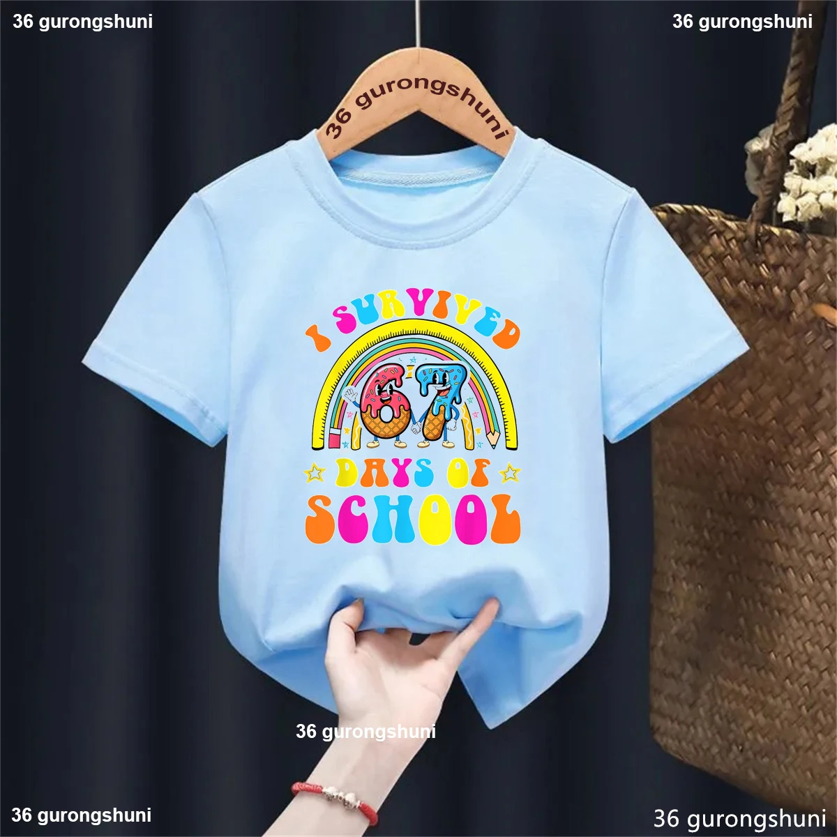 Camiseta arcoíris con helado divertida para niños y niñas - imagen 4