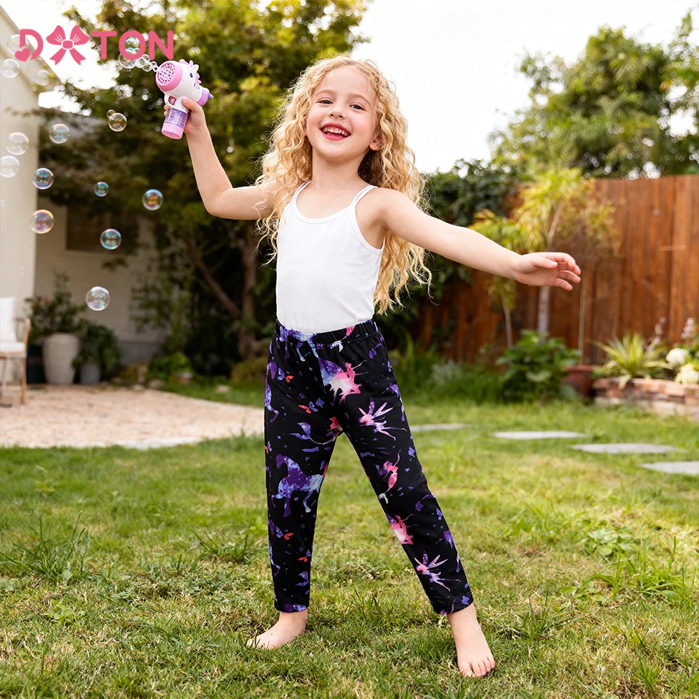 DXTON Leggings unicornio para niña – Pantalones elásticos primavera - imagen 2