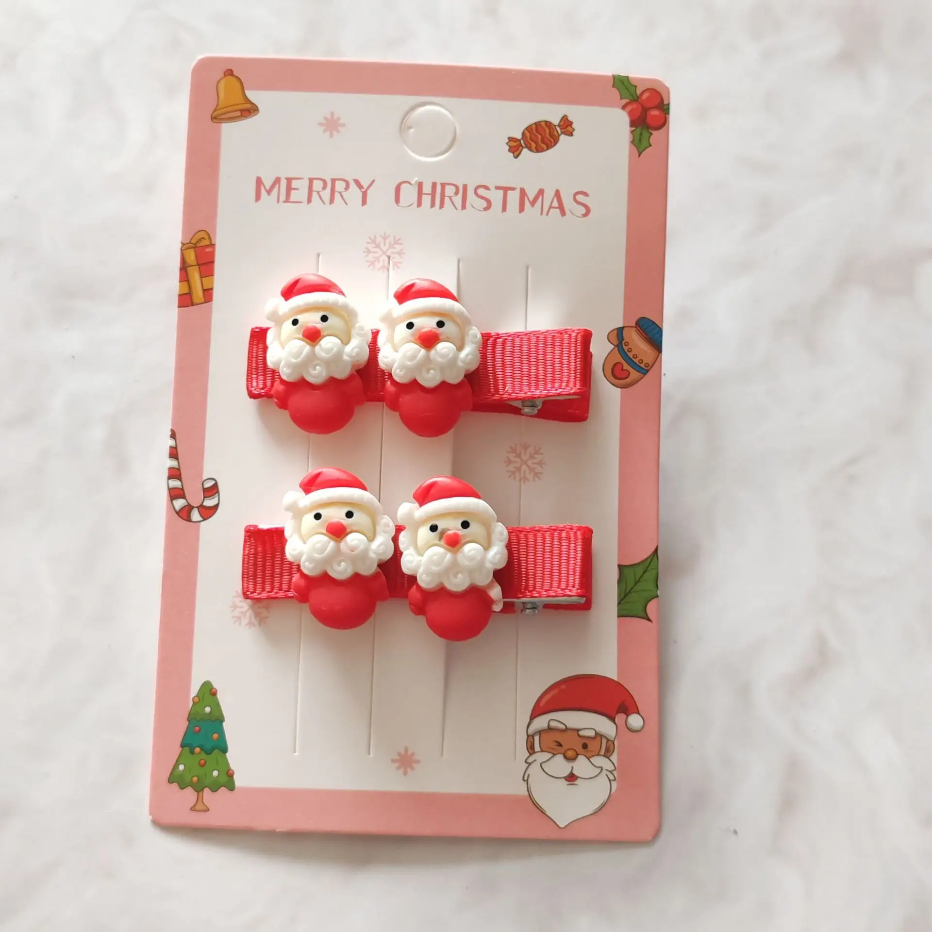Pinzas y coleteros navideños elásticos para el pelo de niña - imagen 2