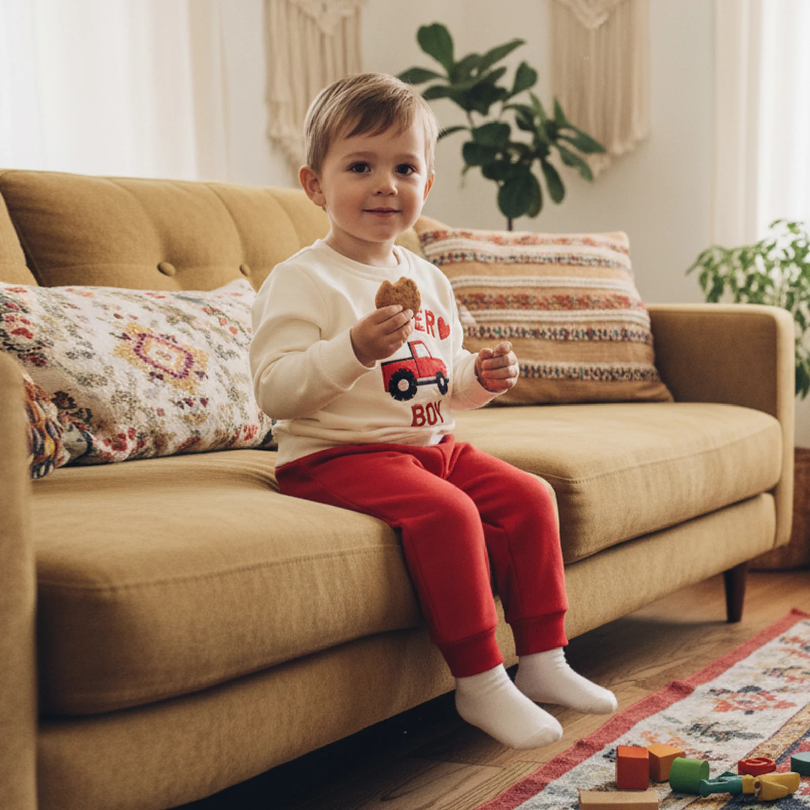 ViSgogo conjunto de sudadera infantil San Valentín con camión - imagen 2