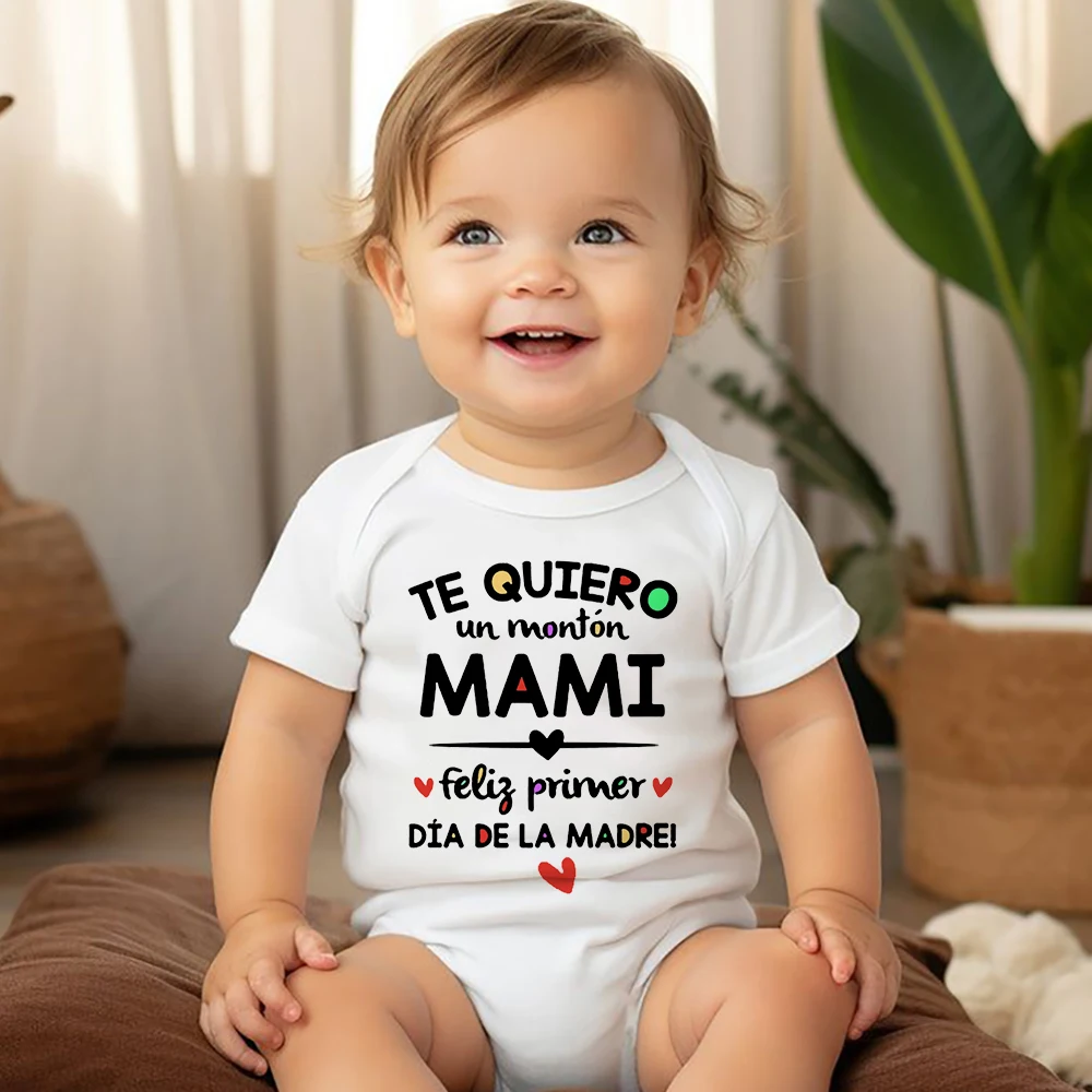 Mameluco bebé verano – Estampado español recién nacido - imagen 4