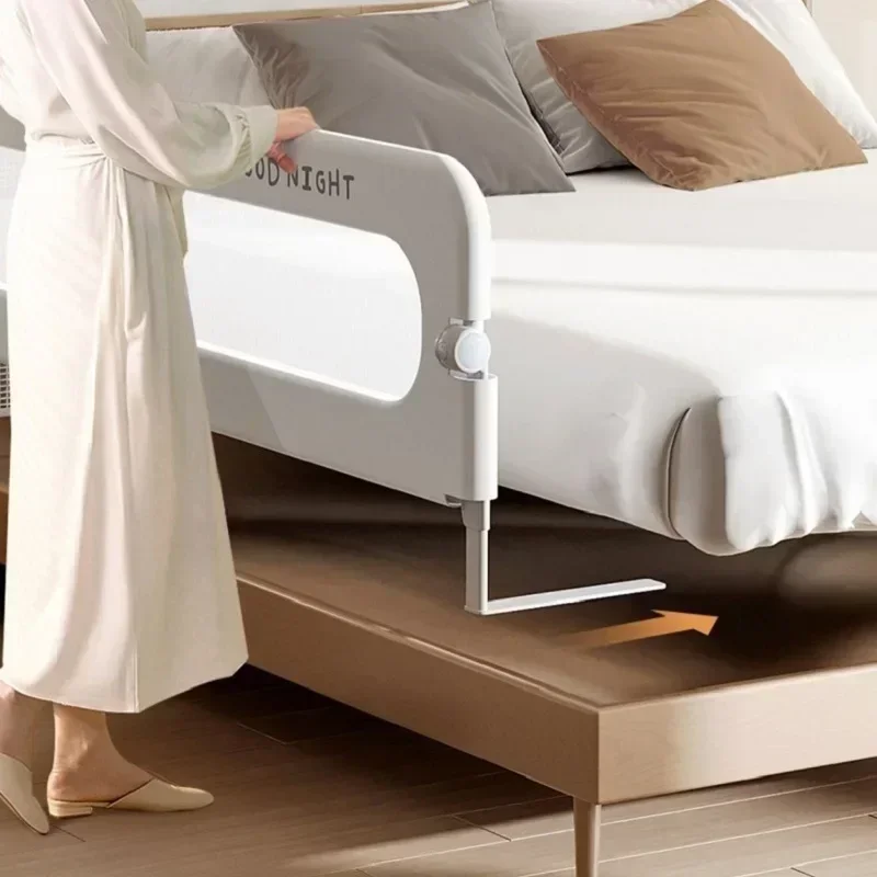 IMBABY Barandilla de cama anticaídas ajustable y segura para bebé - imagen 3