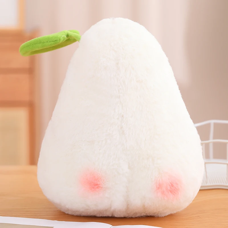 Peluche pájaro kiwi blanco con hoja de loto, almohada suave - imagen 3