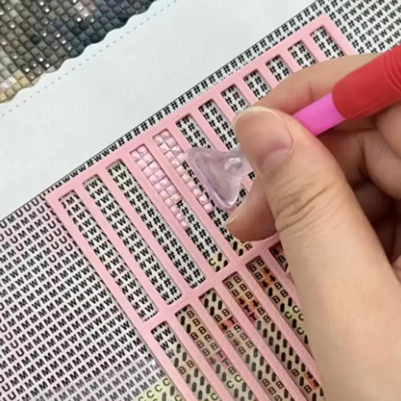 Regla antideslizante para arte de diamantes con rejilla texturizada