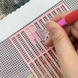 Regla antideslizante para arte de diamantes con rejilla texturizada