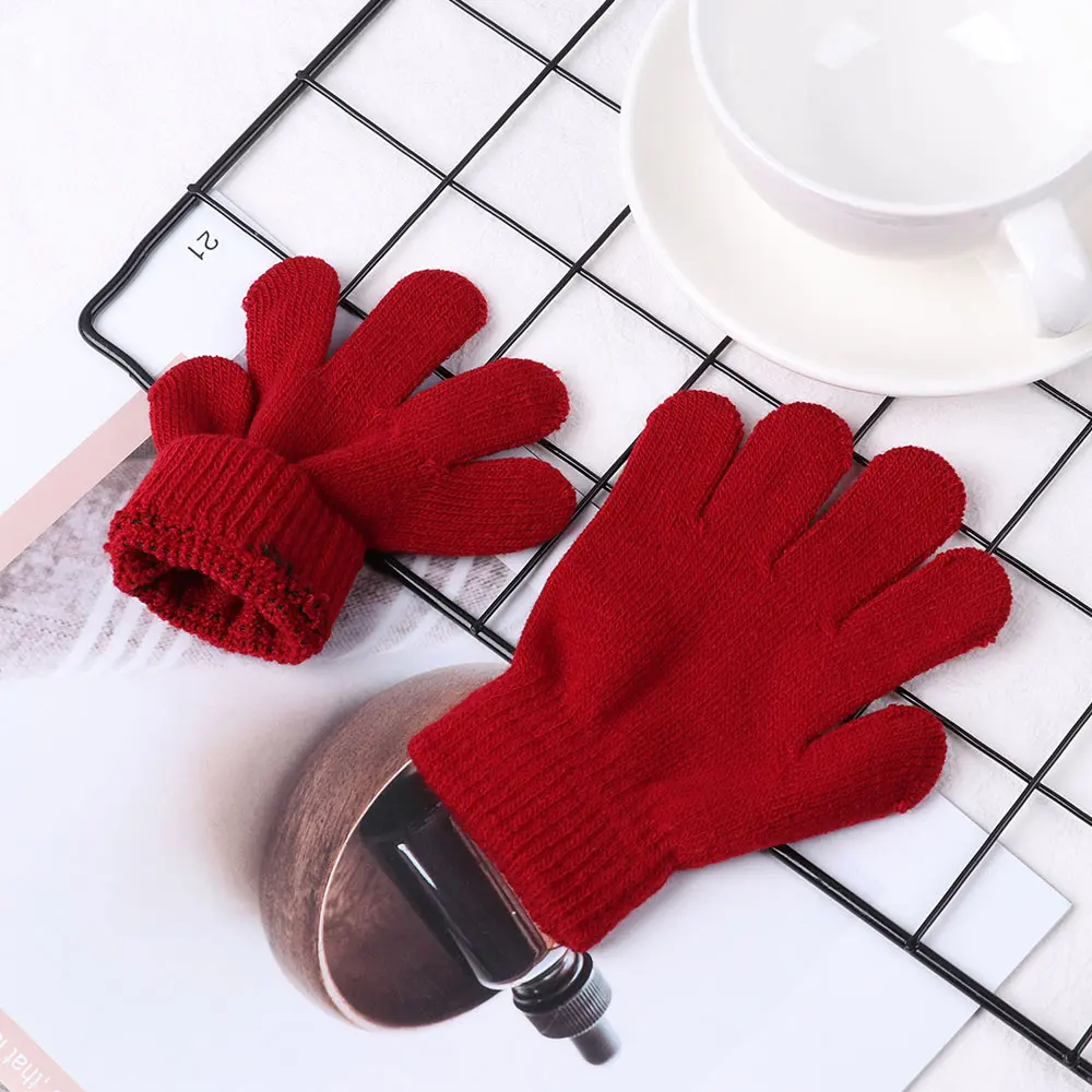 Guantes de punto elásticos para niños - Caramelo, otoño e invierno - imagen 4