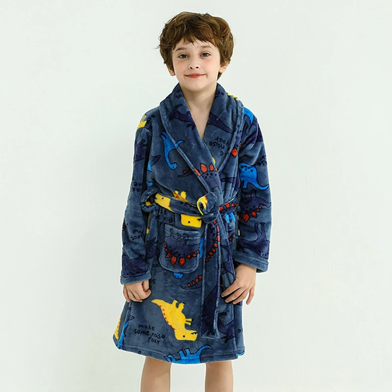 Pijama de franela infantil para invierno y otoño unisex - imagen 3