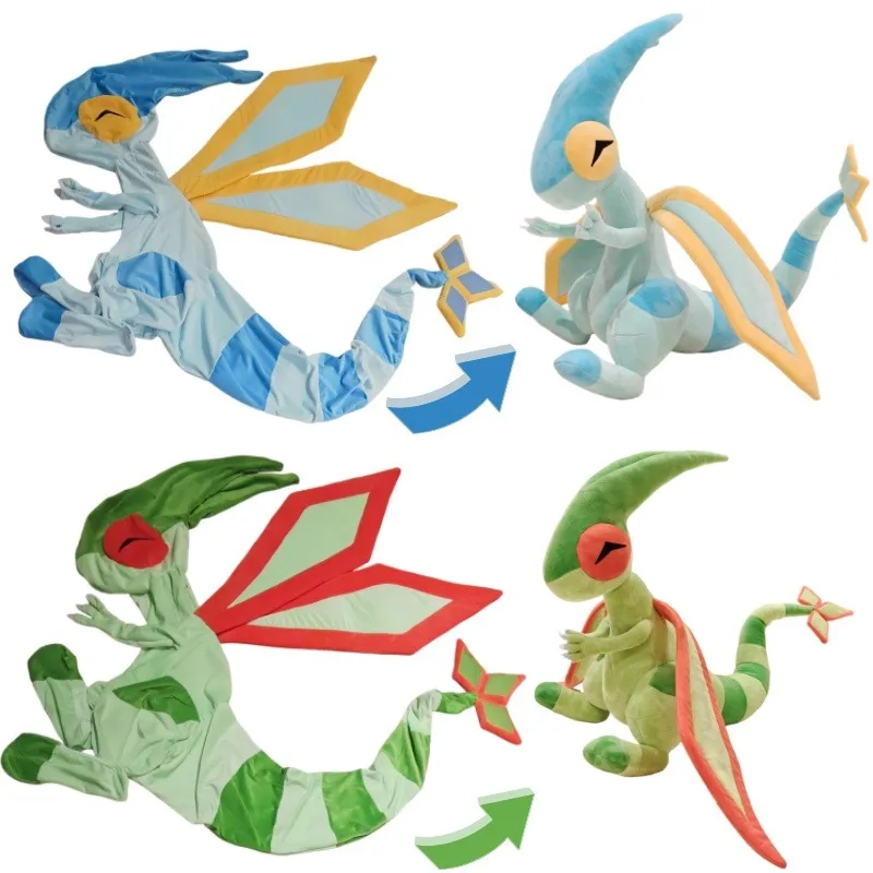 Peluche Flygon grande, diseño tipo dibujo animado