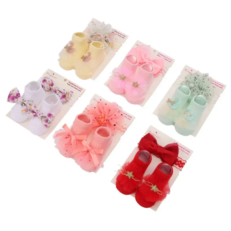 Diadema calcetín con lazo para bebé niña – Suave y cómoda - imagen 5