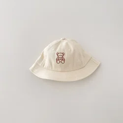 INS Casual sombrero de cubo de verano para niños con oso pescador