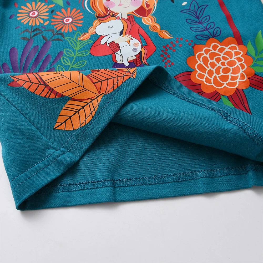DXTON Camiseta invierno manga larga floral para niña - imagen 5