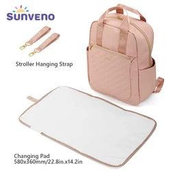 Bolsa de pañales Sunveno impermeable con cambiador y gran capacidad