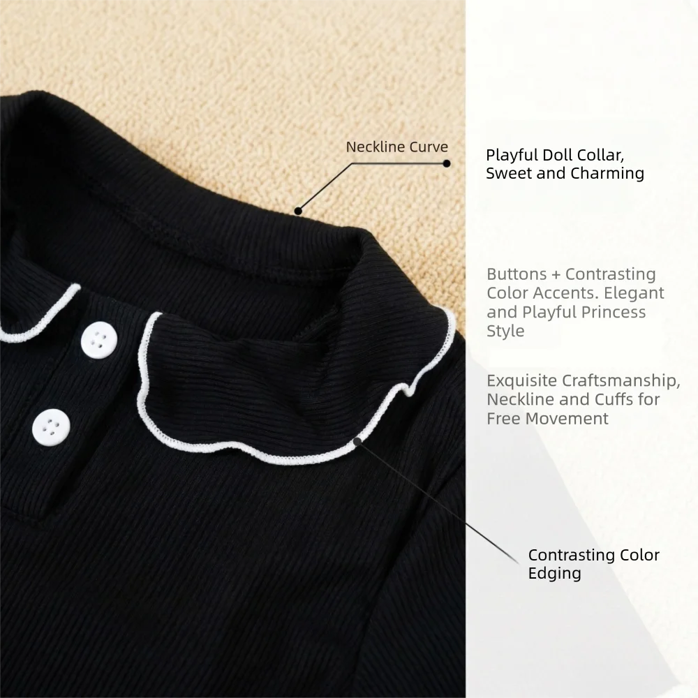 Camiseta de niño manga corta suave con cuello dulce para verano - imagen 2