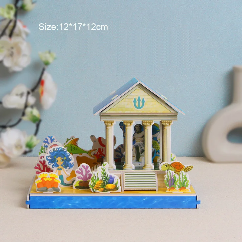 Rompecabezas 3D de papel artesanal para niños, modelo de construcción - imagen 4