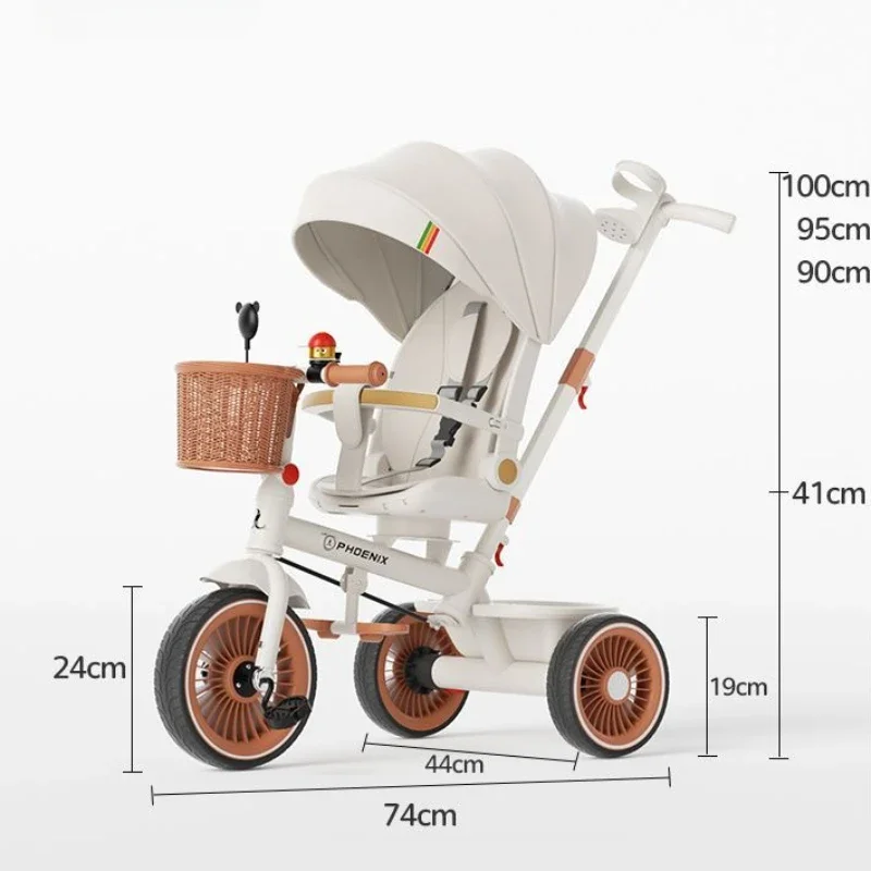Triciclo evolutivo para bebé con empuje y asiento ajustable - imagen 5