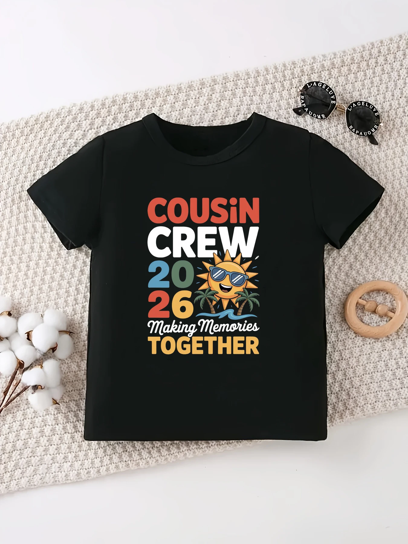 Cousin Crew camiseta estampada de viaje recuerdos juntos para niños - imagen 4