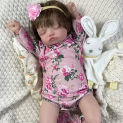 Muñeca Reborn realista Rosalie – Pelo enraizado a mano, tono 3D
