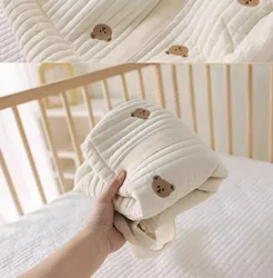 Bolsa de mamá acolchada de algodón floral para bebé y paseo
