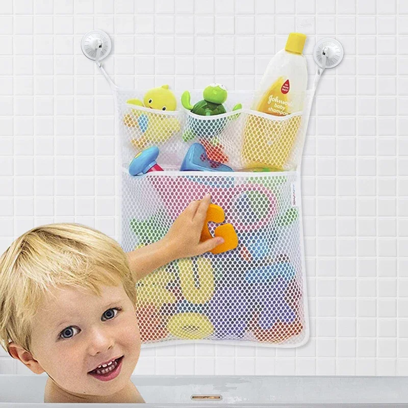 Malla organizador baño bebé ventosas juguetes - imagen 4