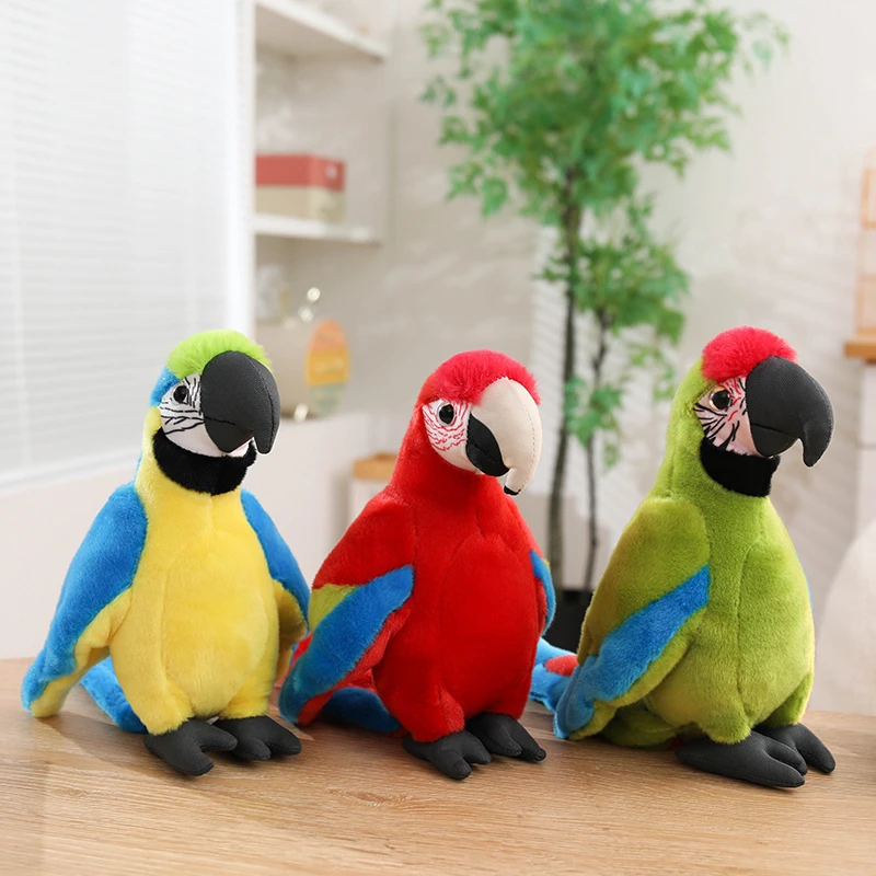 Peluche realista de loro tropical: muñeco suave para jugar educativo - imagen 4