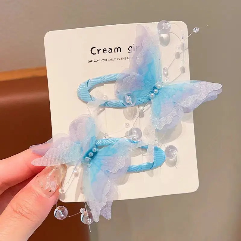 Pack de 2 clips mariposa perla