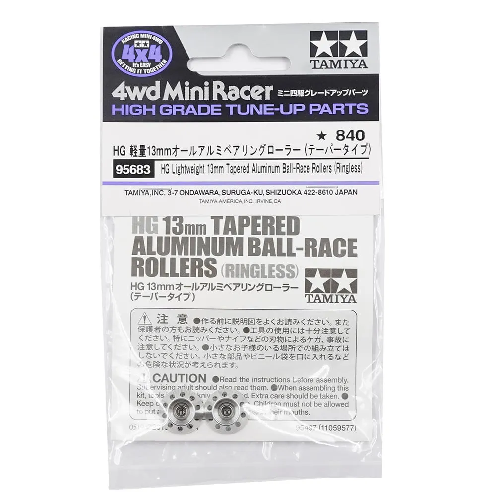 Rodillos guía plateados de aluminio para Mini 4WD