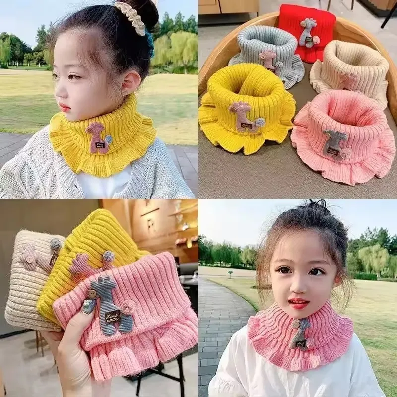 Bufanda de bebé en lana tejida para invierno, cuello calentito - imagen 5