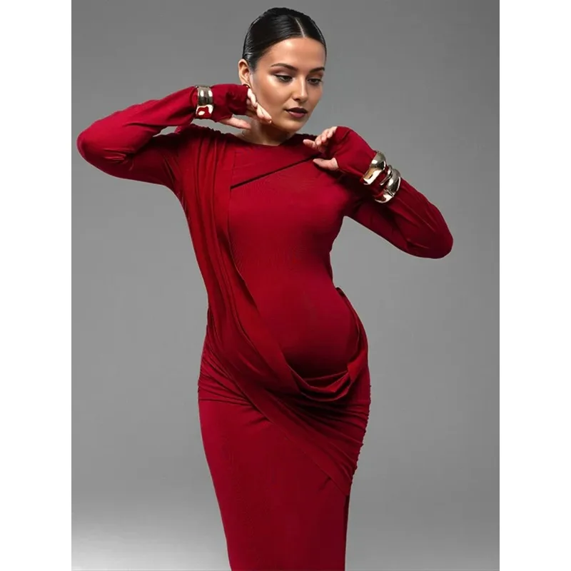 Vestido de maternidad cruzado para sesión de fotos – espalda abierta - imagen 5