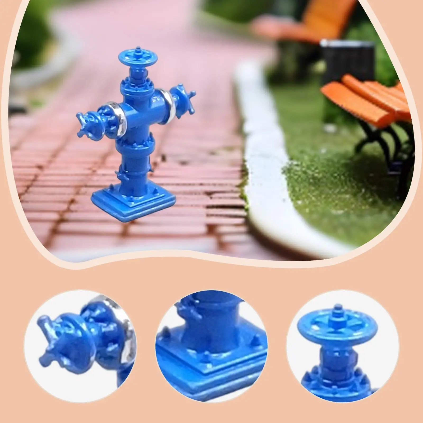 Figura hidrante de bomberos en miniatura para manualidades - imagen 2