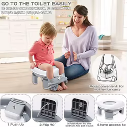 Orinal de viaje plegable de silicona para bebé, asiento entrenamiento
