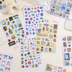 Libro de pegatinas retro en papel para manualidades y planificador