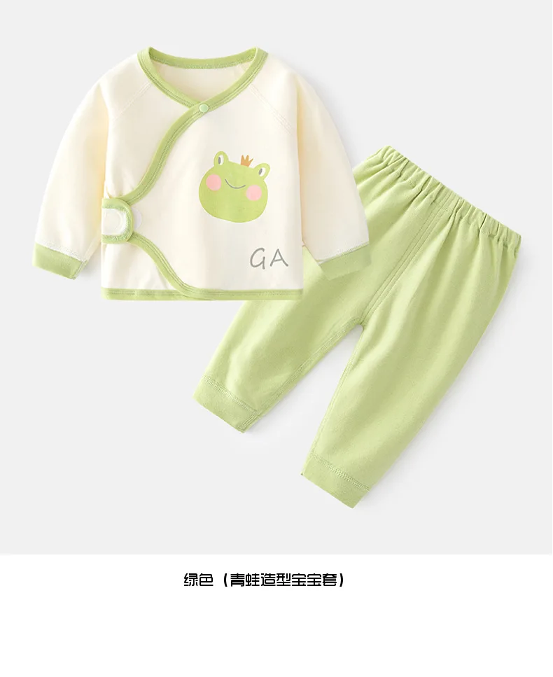 Conjunto bebé algodón suave: top y pantalón con dibujos animados - imagen 2