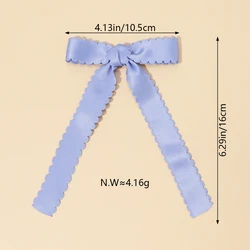 Pinzas para el pelo con lazo satén elegante de niñas retro