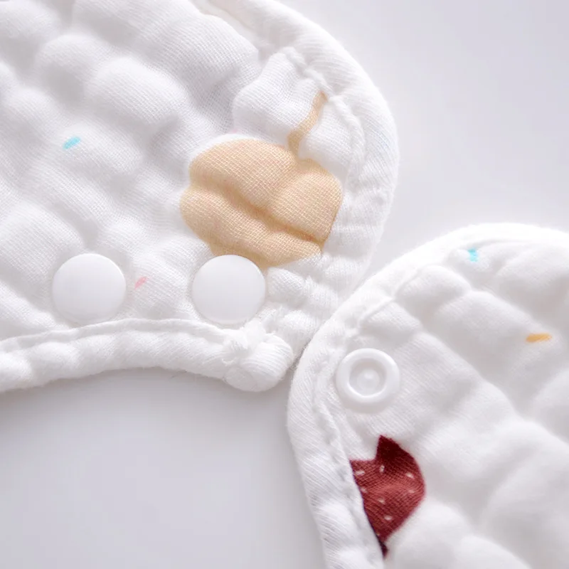 Weiche Baby Babero antisaliva de algodón para bebé con dibujos - imagen 5