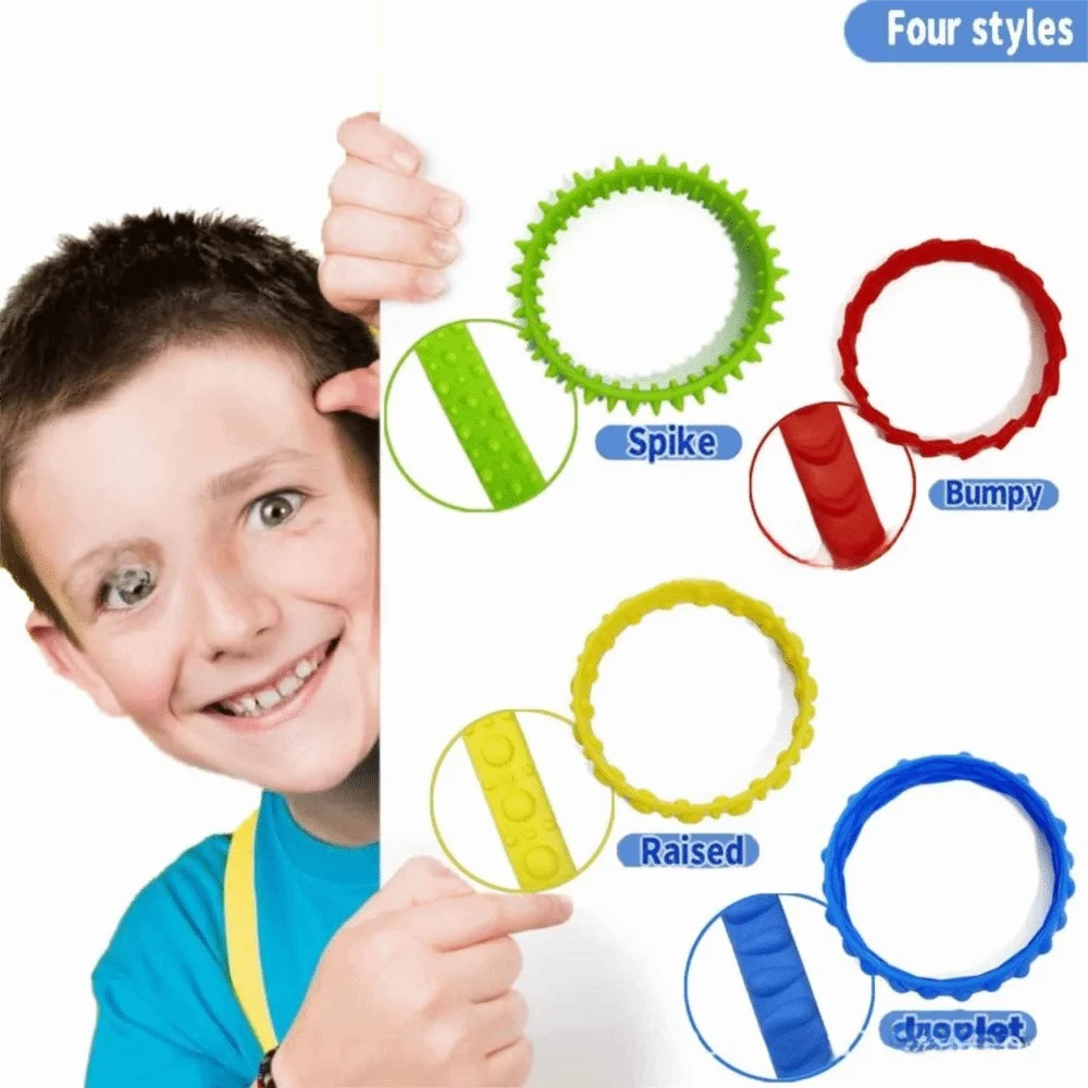 Juguete sensorial de anillo TPR suave para mano, flexible giratorio - imagen 5