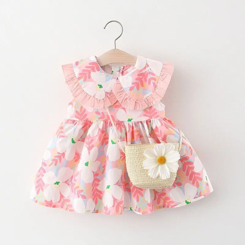 Vestido sin mangas con cuello de muñeca y estampado floral para bebé niña - Verano - imagen 2