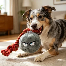 Juguete masticable para perros con forma de granada y cuerda