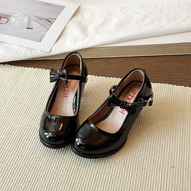Zapatos de tacón alto de cuero antideslizantes para niña - imagen 2