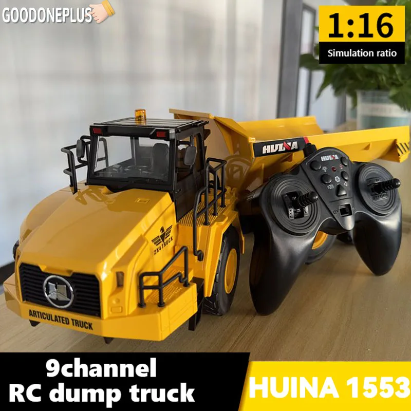 Huina 1553 excavadora RC de control remoto eléctrica para niños