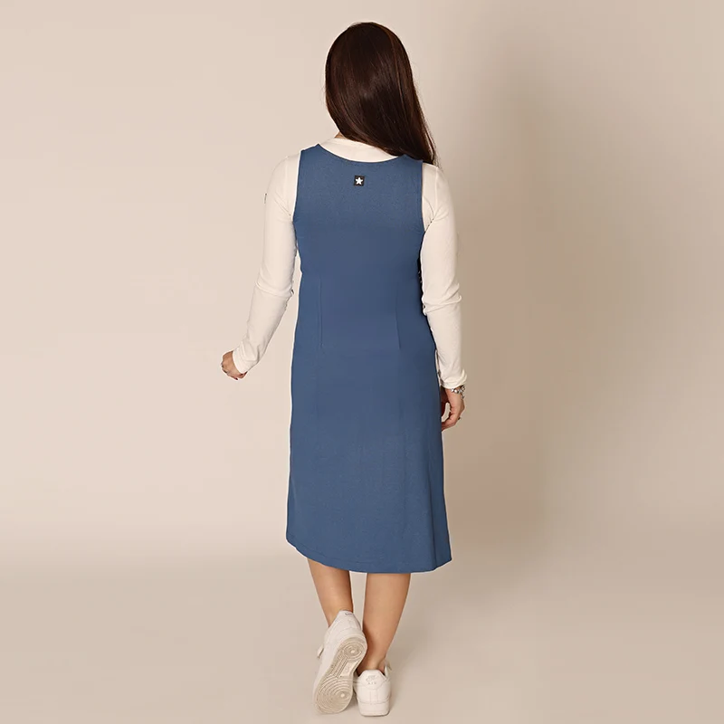 AA Vestido vaquero con cremallera y camiseta interior de manga larga - imagen 4