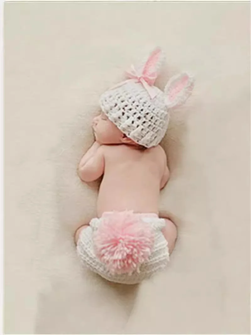 Ropa fotografía bebé estilo conejo para recién nacidos