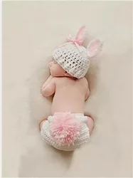 Ropa fotografía bebé estilo conejo para recién nacidos